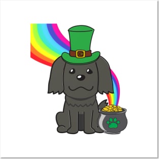 Funny sheepdog celebrates st patricks day Posters and Art